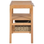 Mobile per Lavabo con 2 Cesti in Massello di Teak 74x45x75 cm