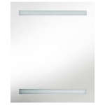 Armadietto Bagno con Specchio e LED 50x13,5x60 cm