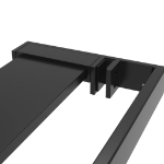 Mensola Doccia a Parete per Doccia Walk-in Nera 100cm Alluminio