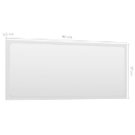 Specchio da Bagno Bianco Lucido 90x1,5x37 cm in Truciolato