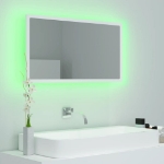 Specchio da Bagno con LED Bianco 80x8,5x37 cm in Acrilico