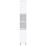 Armadietto da Bagno Bianco 30x30x190 cm in Legno Multistrato