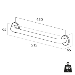 Tiger Maniglione di Sicurezza Libra 45 cm Cromato 1330230346