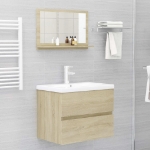 Specchio da Bagno Rovere Sonoma 60x10,5x37 cm in Truciolato