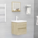 Specchio da Bagno Rovere Sonoma 40x10,5x37 cm in Truciolato