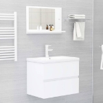 Specchio da Bagno Bianco 60x10,5x37 cm in Truciolato