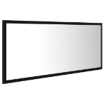 Specchio da Bagno a LED Nero 100x8,5x37 cm in Acrilico