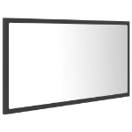 Specchio da Bagno a LED Grigio 80x8,5x37 cm in Acrilico