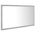 Specchio da Bagno a LED Grigio 80x8,5x37 cm in Acrilico