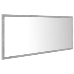 Specchio da Bagno a LED Grigio 100x8,5x37 cm in Acrilico