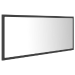 Specchio da Bagno a LED Grigio 100x8,5x37 cm in Acrilico