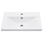 Telaio per Lavabo da Bagno con Lavabo Integrato Bianco in Ferro