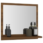 Specchio da Bagno Rovere Marrone 40x10,5x37cm Legno Multistrato