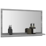 Specchio da Bagno Grigio Sonoma 60x10,5x37 cm Legno Multistrato