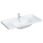 Lavandino da Bagno Bianco 100x48x23 cm Rettangolare in Ceramica