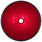 Lavandino in Vetro Temperato 42x14 cm Rosso