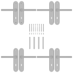 Maniglie Porta 2 Set con Serratura BB in Acciaio Inossidabile