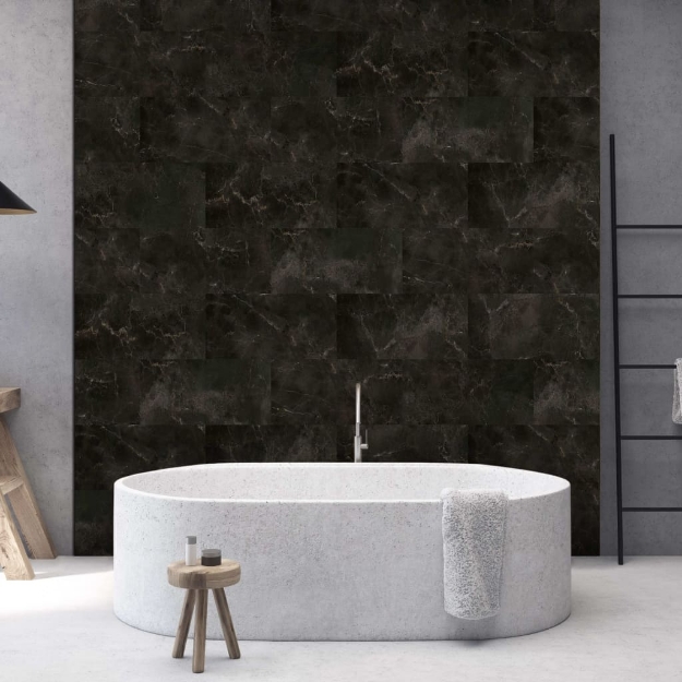 Grosfillex Piastrelle Muro Gx Wall+ 11 pz Marmo 30x60 cm Nero