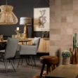WallArt Piastrelle in Pelle Argyle Grigio Talpa Fumo 32 pz