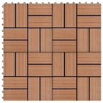 Piastrelle per Decking in WPC 11 pz 30x30cm 1mq Marrone