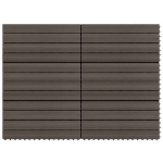 Piastrelle per Decking WPC 6 pz 60x30 cm 1,08 m² Marrone Scuro