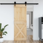 Porta 80x210 cm in Legno Massello di Pino