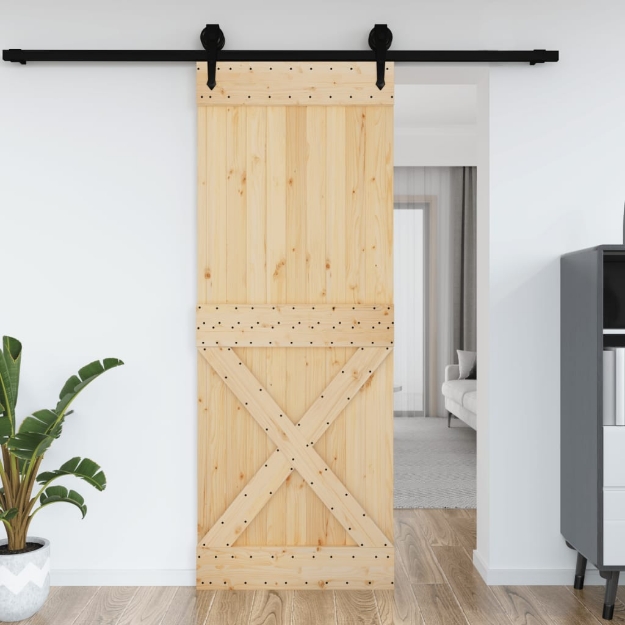 Porta 85x210 cm in Legno Massello di Pino