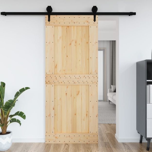 Porta 95x210 cm in Legno Massello di Pino