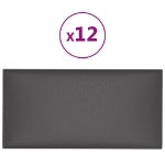 Pannelli Murali 12 pz Grigi 60x30 cm Similpelle 2,16 m²