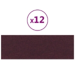 Pannelli Murali 12 pz Viola 90x30 cm in Tessuto 3,24 m²