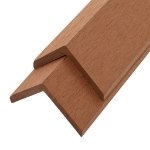 Profili Angolari per Bordi 5pz in WPC 170cm Marrone Chiaro