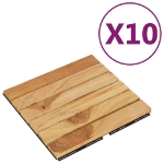 Piastrelle Esterni 10pz 30x30 cm Massello Teak Motivo Verticale