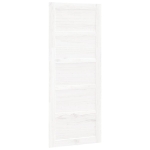Porta del Granaio Bianca 80x1,8x204,5 cm Legno Massello di Pino