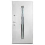 Porta Ingresso in Alluminio Bianca 90x200 cm