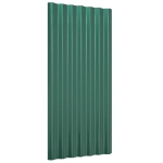 Pannelli Tetto 12pz Acciaio Verniciato a Polvere Verde 80x36 cm