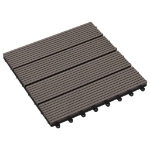 Piastrelle per Decking in WPC 11 pz 30x30cm 1mq Marrone Scuro