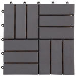 Pannelli Decking 10 pz Grigio Slavato 30x30cm Massello d'Acacia