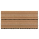 Piastrelle per Decking in WPC 6 pz 60x30 cm 1,08 m² Marrone