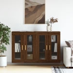 Armadietti a Parete 2 pz Rovere Marrone in Legno Multistrato