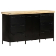 Credenza 140x38x76 cm in Legno di Mango Grezzo
