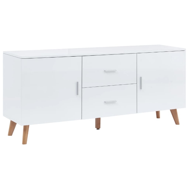 Credenza Bianca 160x40x70 cm in MDF