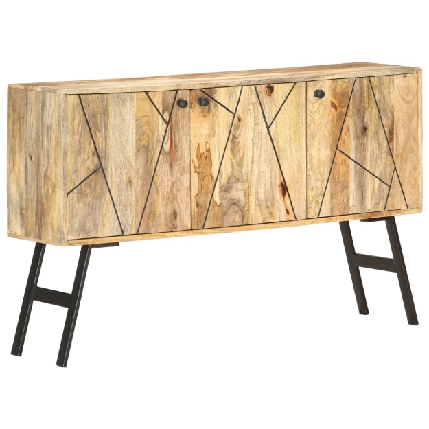 Credenza 118x30x75 cm in Legno Massello di Mango