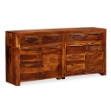 Credenza in Legno Massello di Sheesham 160x35x75 cm