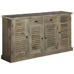 Credenza  in Legno Massello di Mindi 145x32,5x77cm