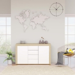 Credenza Bianco e Rovere Sonoma 120x36x69 cm in Truciolato