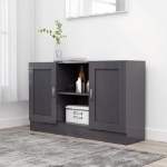 Credenza Grigio Lucido 120x30,5x70 cm in Truciolato