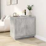 Credenza Grigio Cemento 80x40x75 cm in Legno Compensato