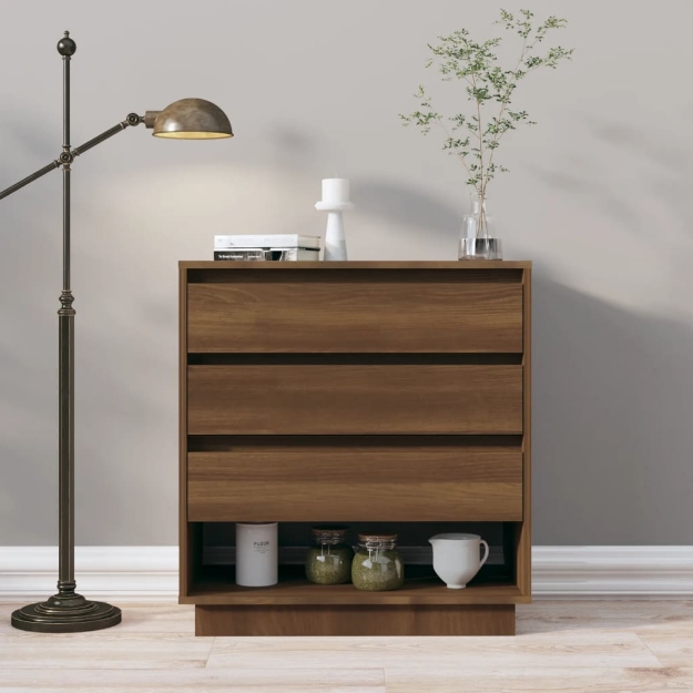 Credenza Rovere Marrone 70x41x75 cm in Truciolato