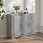 Credenza Grigio Sonoma 92x35x75 cm in Legno Multistrato