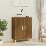 Credenza Rovere Marrone 70x34x90 cm in Legno Multistrato